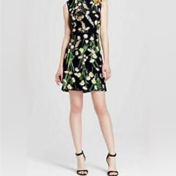 Victoria Beckham for Target Black Floral Dress Small NWT - Picture 4 of 14